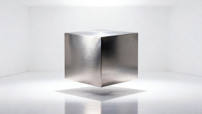jimeng-2026-01-20-3702-让图中的金属立方体腾空，悬浮在白色空间中，下方地面上留下一个淡淡的、模糊的立方体___(1).png